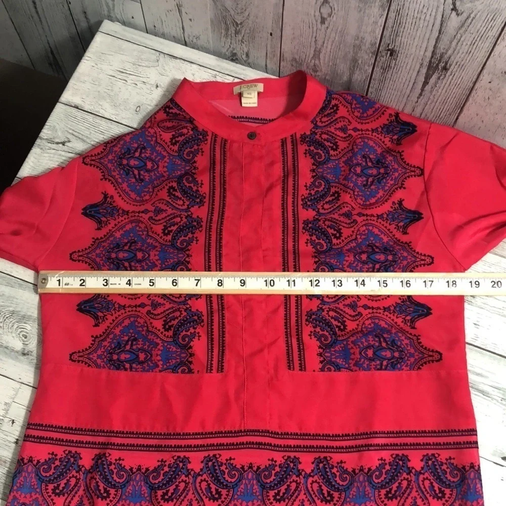 J. Crew Dervish Paisley Tunic Extra Small